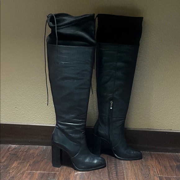 French Connection Black Over-the-Knee Boots - Picture 2 of 3